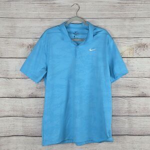 Men's Nike Dri-FIT Vapor Jacquard Short Sleeve Golf Polo Large Blue